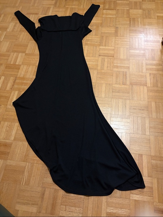Club L London Off-Shoulder Black Maxi Dress NWOT - Picture 7 of 9
